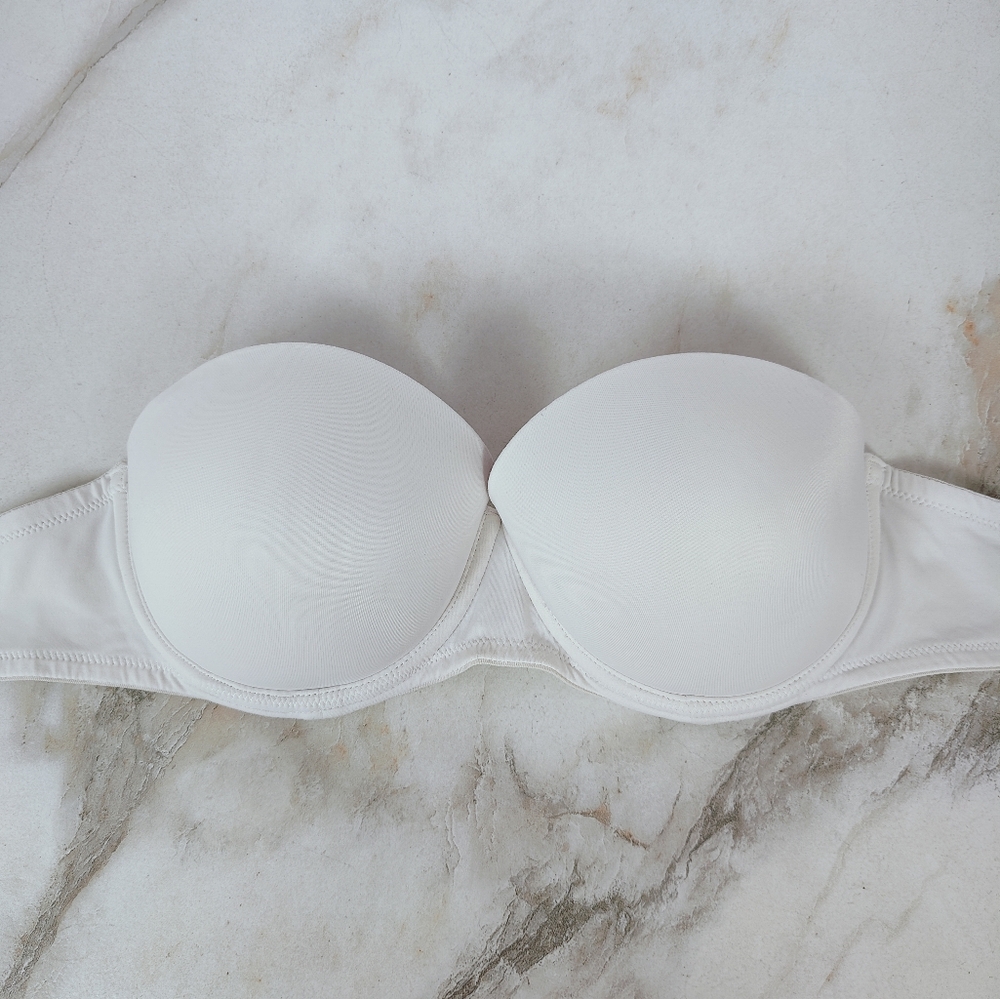 Victoria's Secret PINK White Wear Everywhere Multiway Strapless Push Up Bra, 34C